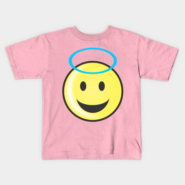 Emoticon Angel Kids T-Shirt by MichelMM